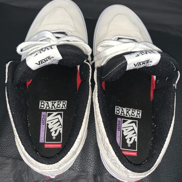 Vintage Vans x Baker Skateboards Tan Bandana Half Cab Suede Mids 1992 Size 12 - Picture 8 of 13